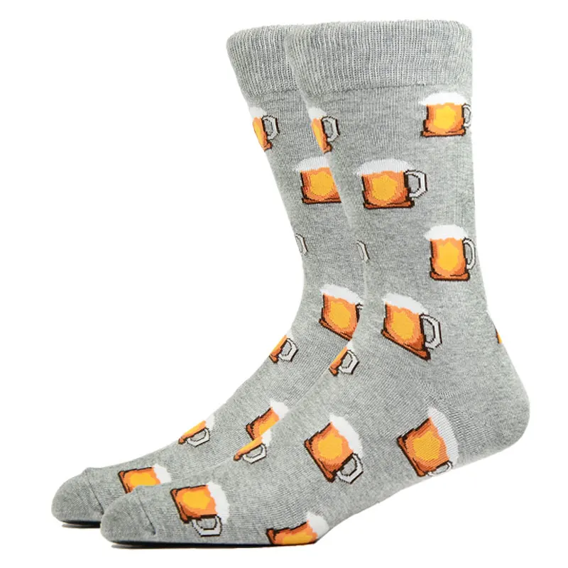 Burger Pizza Sushi Males Socks Fashion Cute Series Korean Harajuku Cartoon Funny Women Happy Cotton Cool Middle Tube Socks