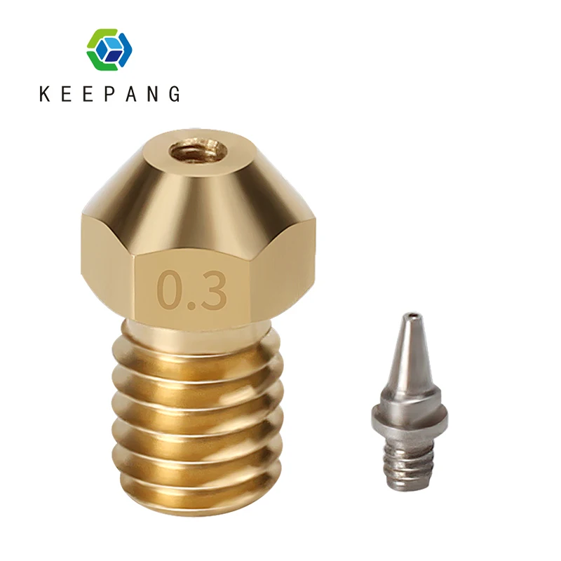 KeePang E3D V5 V6 латунная насадка M6 резьбовой съемный 0,2/0,3/0,4/0,5 мм Нержавеющая сталь советы для 1,75 мм нить