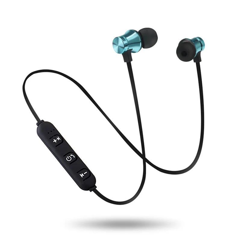 Auriculares deportivos con Bluetooth y banda para el cuello, cascos magnéticos con cable, micrófono, estéreo, música, Metal, para todos los teléfonos, 2021