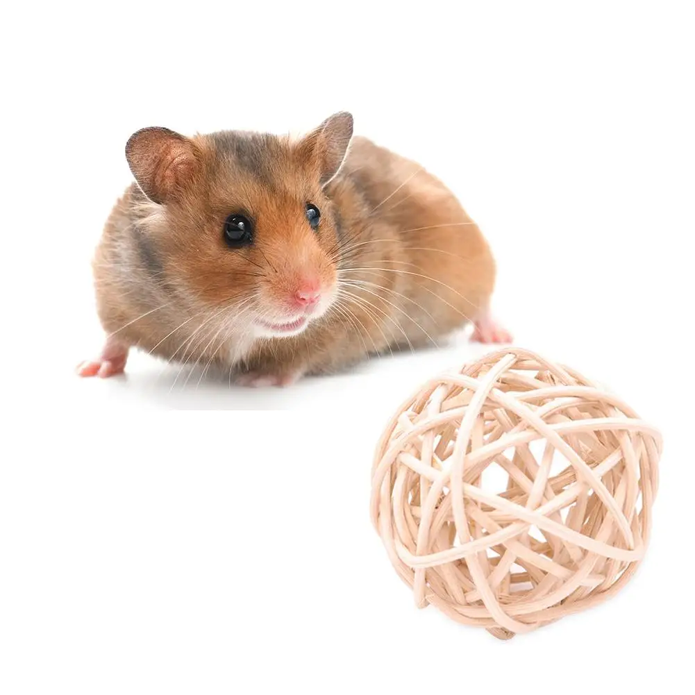 

Hand-knitted Rabbit Rattan Branch Ball Syrian Hamster Small Animals Grinding Teeth Toy Handmade For Chinchillas Dutch Pigs