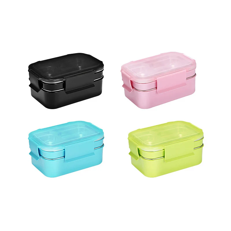 Детский Ланч-бокс Bento с 2 отделениями, детский Ланч-бокс Bento с сумкой для микроволновой печи/морозильной камеры/мытья в посудомоечной машине