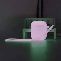 Светящийся Мягкий силиконовый чехол для зарядки наушников для Apple Airpods, беспроводная bluetooth-гарнитура, защитный чехол