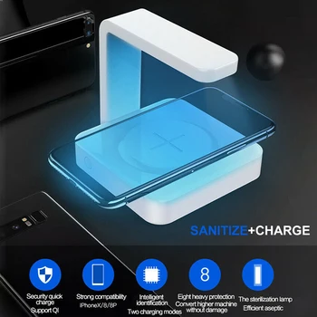 

Wireless Charger Charge Pad Ultraviolet Sterilization Charger For Samsung Galaxy S7 S6 EDGE S8 S9 S10 Plus for IphoneX XS MAX XR
