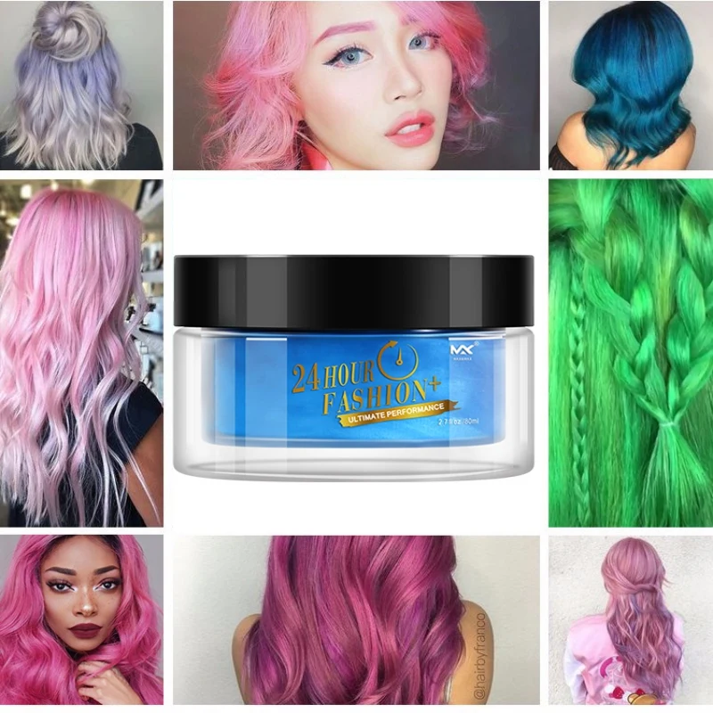 Быстрая краска для волос, красящий воск, одноразовая краска для волос, грязевая, многоцветная краска для волос, окрашенный крем, одноразовое окрашивание волос