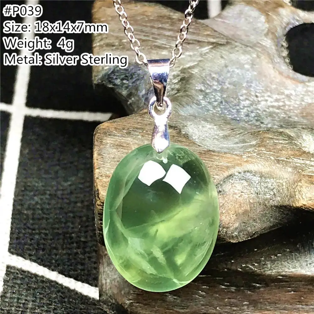 Top Prehnita Natural verde colgante, collar de la joyería para mujer dama hombre Oval perlas de piedras preciosas de plata ChainsAAAAA - AliExpress Joyería y accesorios