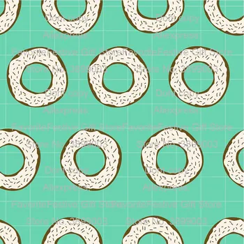 

cotton jersey polyster stretch fabric cloth sewing Children's clothing and cardigans doughnut print girls kawaii cute fabric