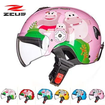 

Sweet pink children Kick scooter motorcycle ZEUS helmet Boys girls MOTO electric bicycle helmets for child kids S M red blue
