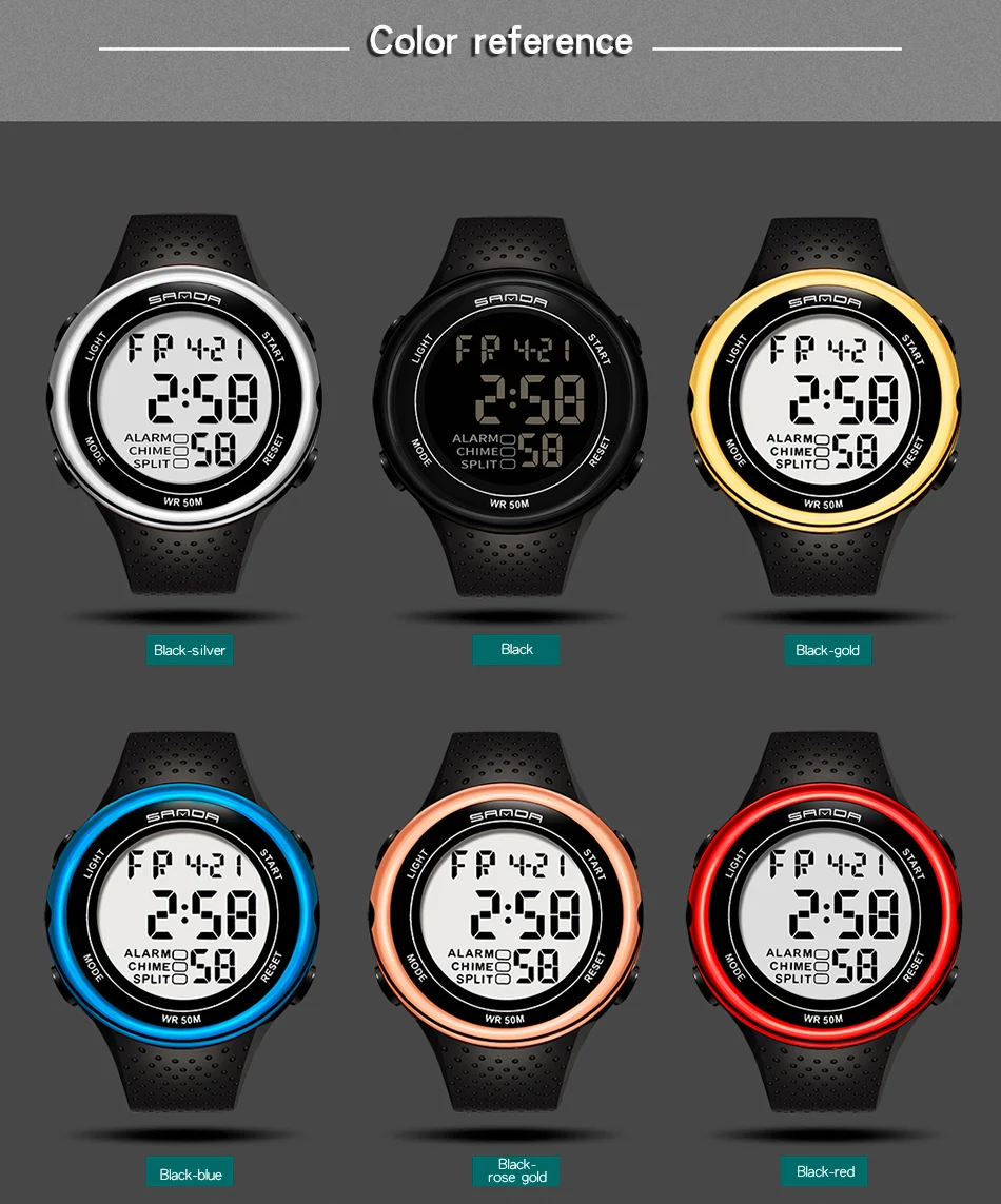 Sanda 375 мужские часы светодиодные цифровые часы Роскошные электронные часы Дайвинг Плавание Спортивные Наручные Часы relogio masculino