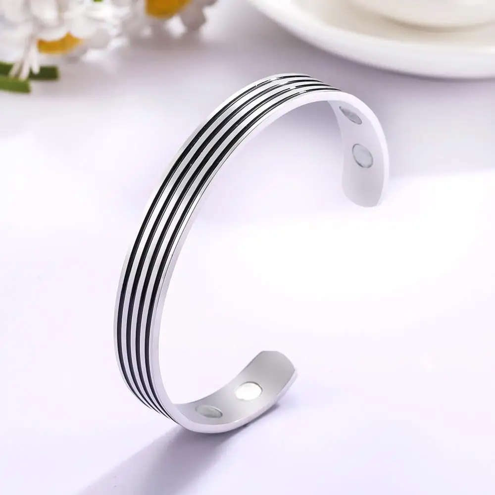 Браслет манжета Myshape Linellae 316L из нержавеющей стали магнитный браслет для здоровья