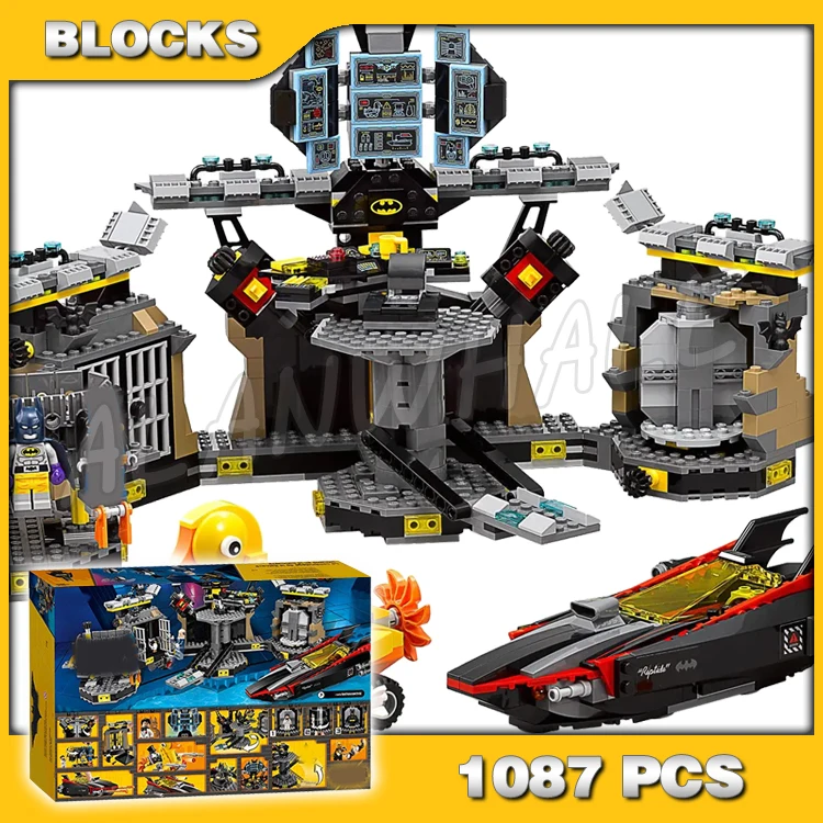1087pcs Super Fighter Heroes Bat Batcave Break In Duckmobile Boat Suit 10636 Model Building Blocks Gifts Compatible With Bricks | Игрушки и