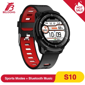 

BELOONG S10 Full Touch Screen IP68 Waterproof Smart Watch Blood Pressure Oxygen Monitor Weather Show Fitness Tracker Smartwatch