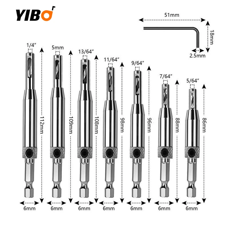 Core Drill Bit Set Hole For Doors Self Centering Woodworking Power Tools Furadeira Puncher Hinge Tapper