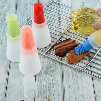 

Oil Brush Oil Storage Bottles Silicone Oil Bottle Brush for Barbecue Cooking Baking Pancake BBQ Tools