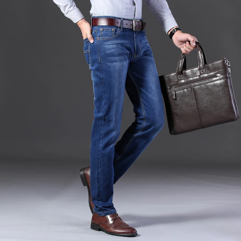 2019 New Mens Fashion Black Blue Jeans Men Casual Slim Stretch Jeans Classic Denim Pants Trousers Plus Size 28-40 High Quality 2019 New Mens Fashion Black Blue Jeans Men Casual Slim Stretch Jeans Classic Denim Pants Trousers Plus Size 28-40 High Quality