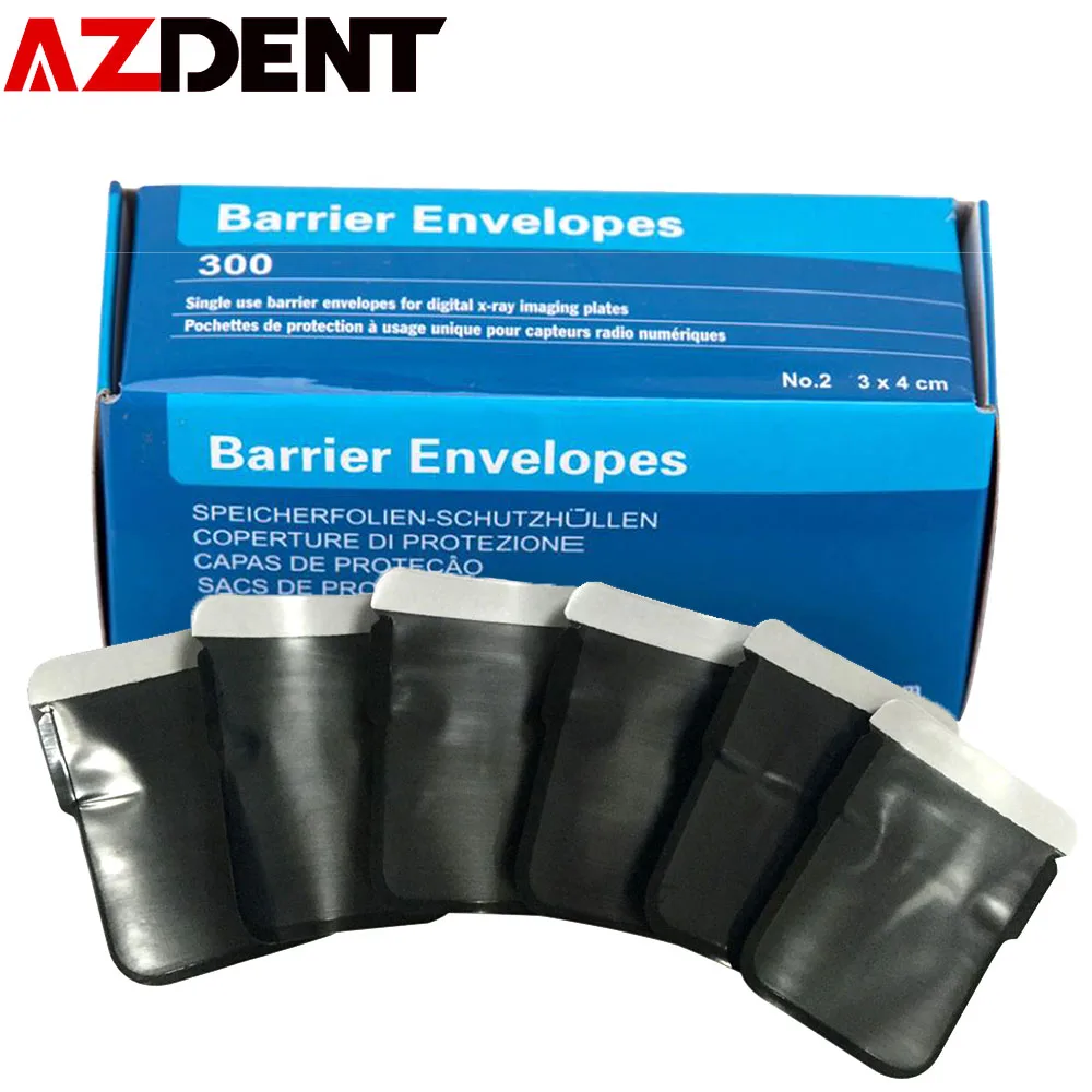 300pcs size 2 Dental X-Ray ScanX Barrier Envelopes suitable for the size of 30x40 mm teeth piece
