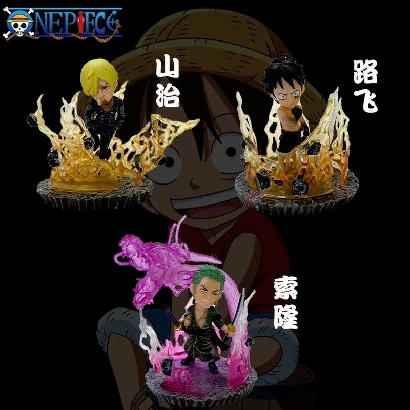 3スタイルアニメone Pieceキャラクターqバージョン戦闘シーンルフィゾロエース箱入り人形装飾モデルアクションフィギュアおもちゃの子供のギフト Null Aliexpress
