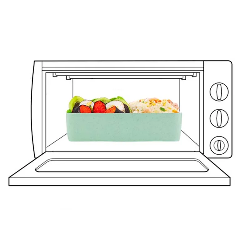 Microwavable путешествия прямоугольник трехуровневый Bento Box многоразовый Ланч герметичный вилка контейнер для ложек Посуда японский стиль