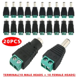 10 Pair 20pcs Male & Female 40mm x 10mm DC Connector Power Jack Plug Adapter 12V 5A DC Power Connector For Electronic Product