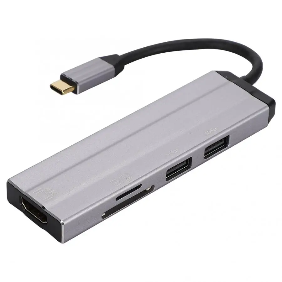 6 в 1 type-c TF+ безопасная цифровая карта памяти+ USB2.0+ USB3.0+ HDMI+ USB-C PD Расширительная док-станция