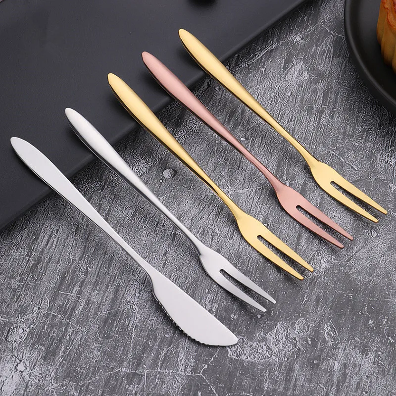 Фруктовый салат из нержавеющей стали fork_titanium шоколадный нож и fork_dessert fork_cake fork_small
