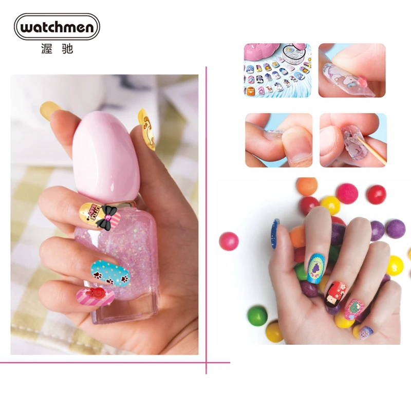 

3D Nail Art Stickers Princess Beauty Makeup Set Water Pretend Play Fashion Toy for Girls Kids Anime Playhouse Children Gifts