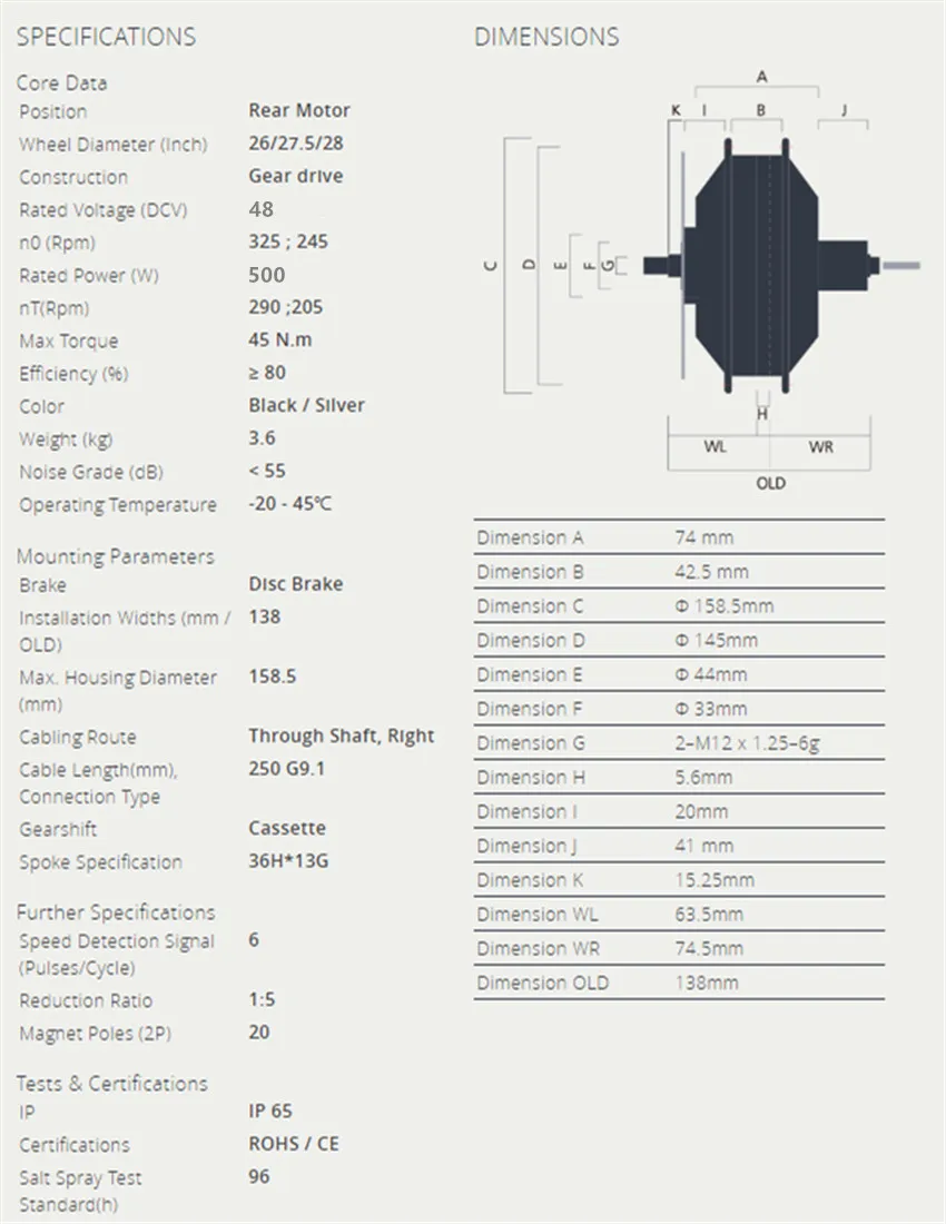 Комплект для электрического велосипеда 48V 500W кассета 8FUN задний ступичный мотор для центрального движения колеса мотор для велосипеда электрических кургана колеса bafang