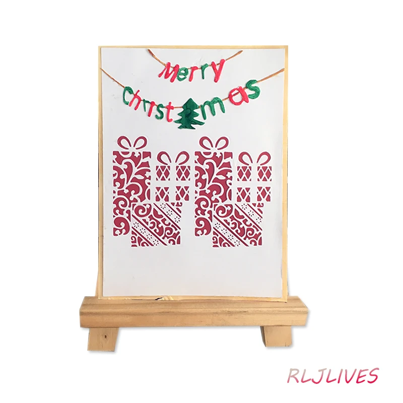 

Merry Christmas Gift Metal Cutting Dies Stencils for DIY Scrapbooking Stamp/photo album Decorative Embossing DIY Paper Cards