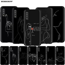 Webbedepp забавные абстрактная живопись линии Для женщин чехол для samsung Galaxy A3 A5 A6 плюс A7 A8 A9 J6 M20 A10S A20S A30S A40S A50S(China)