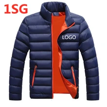 1SG, новинка, модный пуховик, мужской, зимний, теплый, пуховик, хлопок, на молнии, мужской светильник, в студенческом стиле, верхняя одежда, топы, водонепроницаемый, уплотненный