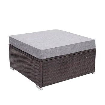 

Patio PE Wicker Rattan Ottoman Sofa
