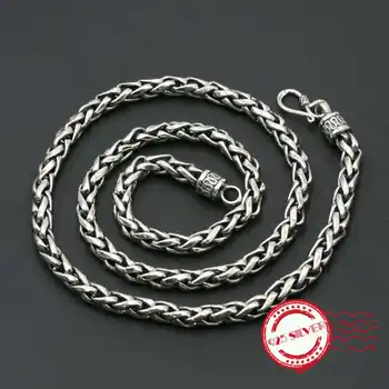 

S925 Sterling Silver Men's Necklace Personality Classic Fashion Concentric Bamboo Wild Long Modeling 2018 New to send lover's