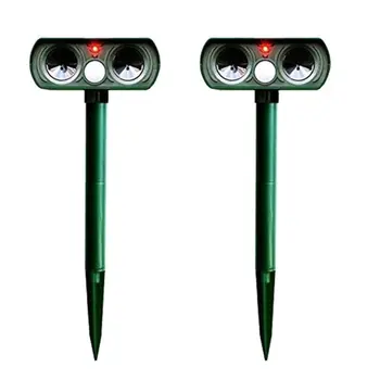 

2PCS Solar Repellent Cat Repeller Scarer Dual Ultra Deterrent Garden Animal Chaser 964E