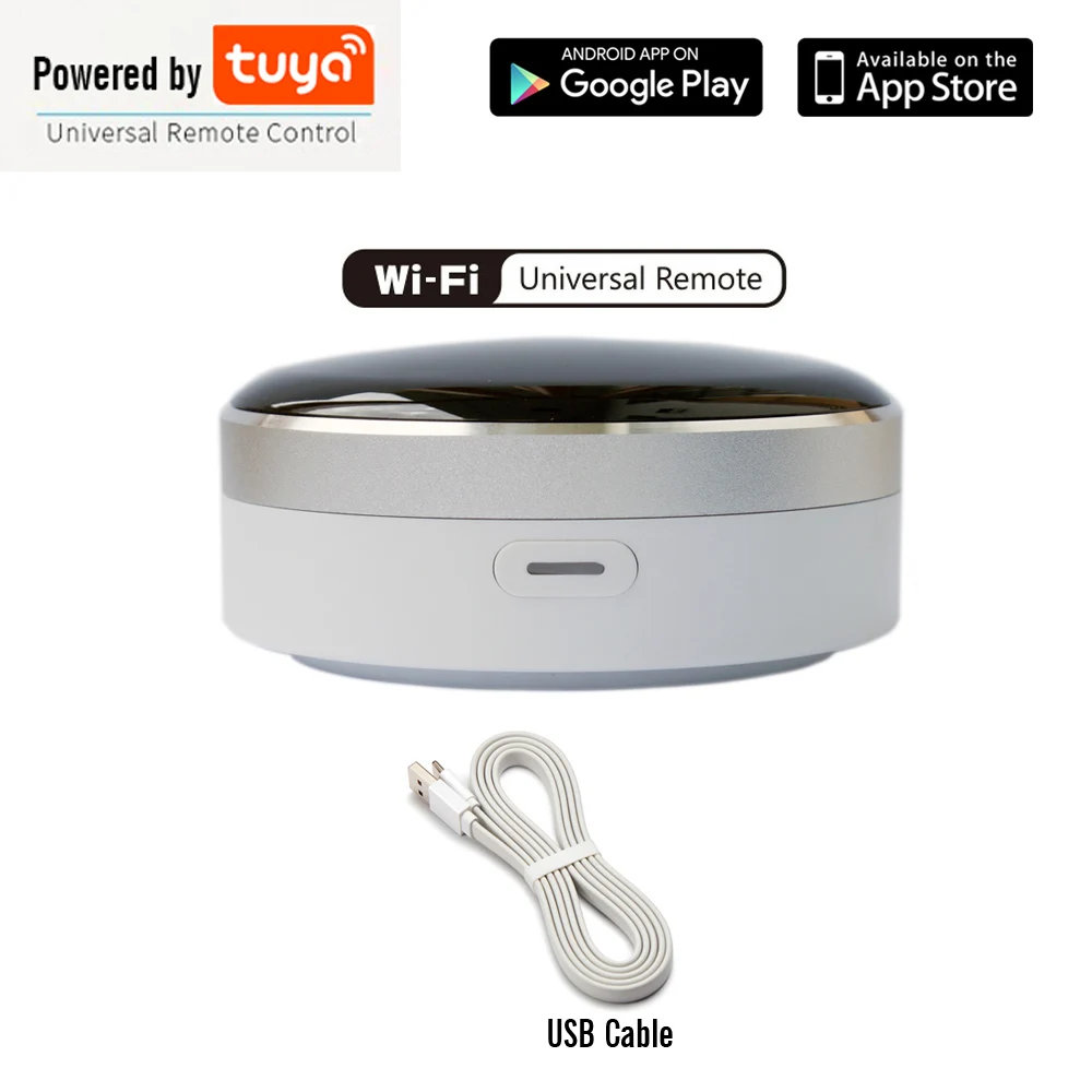 Universal Smart Home IR Controller with Wireless Remote Control - Compatible with Tuya, Alexa, Google Home, and Siri