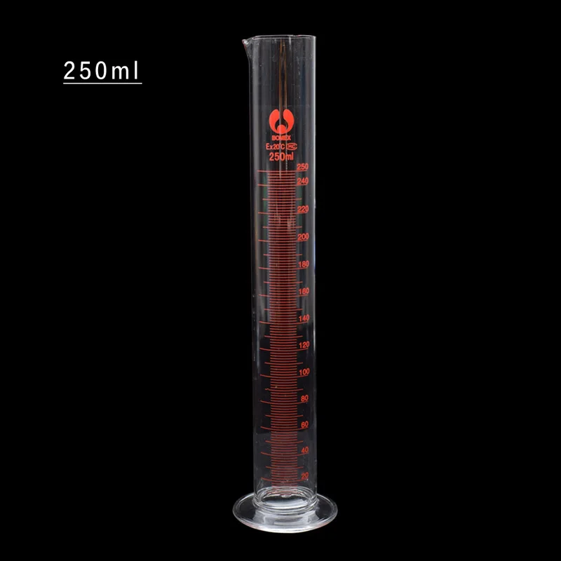유리 눈금 실린더 스트레이트 측정 컵, 100ml, 250ml, 500ml, 1000ml