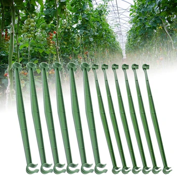 

12pcs Gardening Tool Support Rod Home Plant Stakes Outdoor Cucumber Easy Install Greenhouses Expandable Trellis Connectors PP