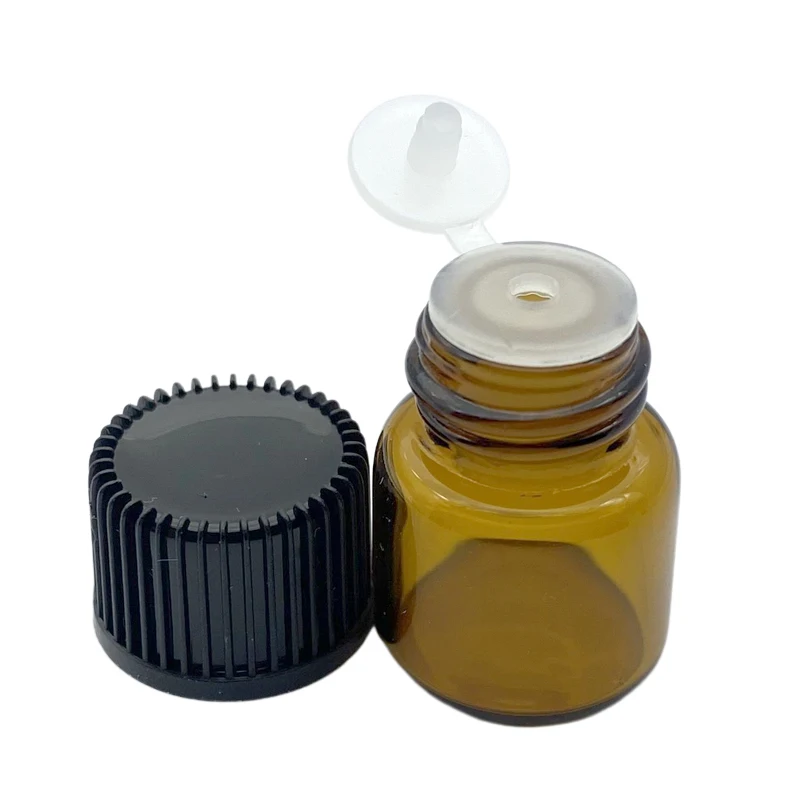 琥珀色の香水瓶,100個,1ml,2ml,3ml,5mlのボトル,オリフィス