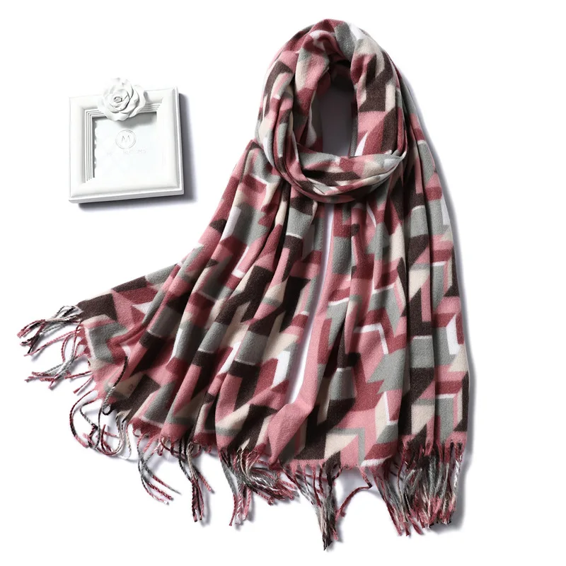 

Women's Winter Scarf Fashion Female Warm Cashmere Scarves Ladies Pashmina Thick Shawls and Wraps Hijabs