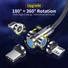 45099-8da534.jpg cable magnétique rotatif 540, charge rapide, Micro USB, Type C
