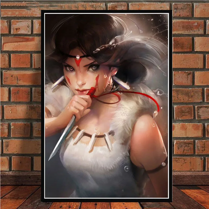 5D DIY Алмазная картина принцесса Mononoke кино Сделай Сам Вышивка украшения для дома