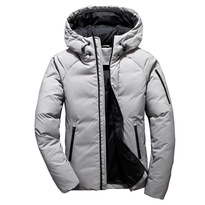 Мужская зимняя пуховая куртка, мужская камуфляжная парка с капюшоном, белая мужская толстая куртка, ультратонкая пуховая куртка, maleSA-8