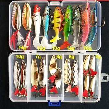 Kit Fishing Lures Set Hard Artificial Wobblers Metal Jig Spoons Soft Lure Fishing Silicone Bait Fishing Tackle Accessories Pesca 3