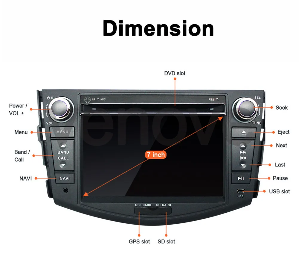 Best 7" Quad Core Car DVD Player for Toyota Rav4 RAV 4 Android 9.1 2din Car Radio Audio Video Auto Stereo GPS Navigation WIFI 18