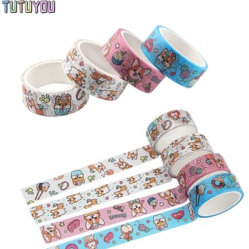 

PC2157 1pcs High Quality Cute Dog Cute Cartoon Washi Tapes Scrapbooking DIY Decorative Creative Kawaii Tapes