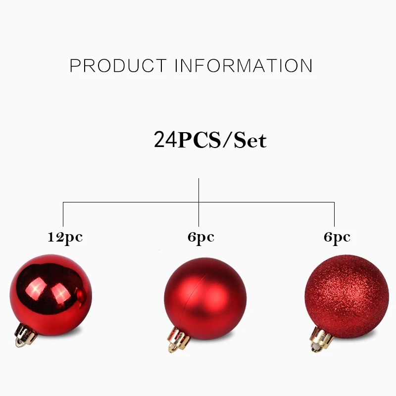 24 шт./компл. 30 мм/40 мм Рождественская елка Декоративный Шар Рождественская игрушка вечерние подвешенная шаровая орнамент украшения для дома на Рождество