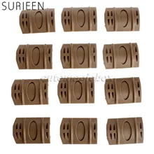 12 шт. полезные тактические Открытый ткач/Пикатинни песок рельсы резиновые панели Защитная крышка Handguard Quad Rail протектор Чехлы для охоты