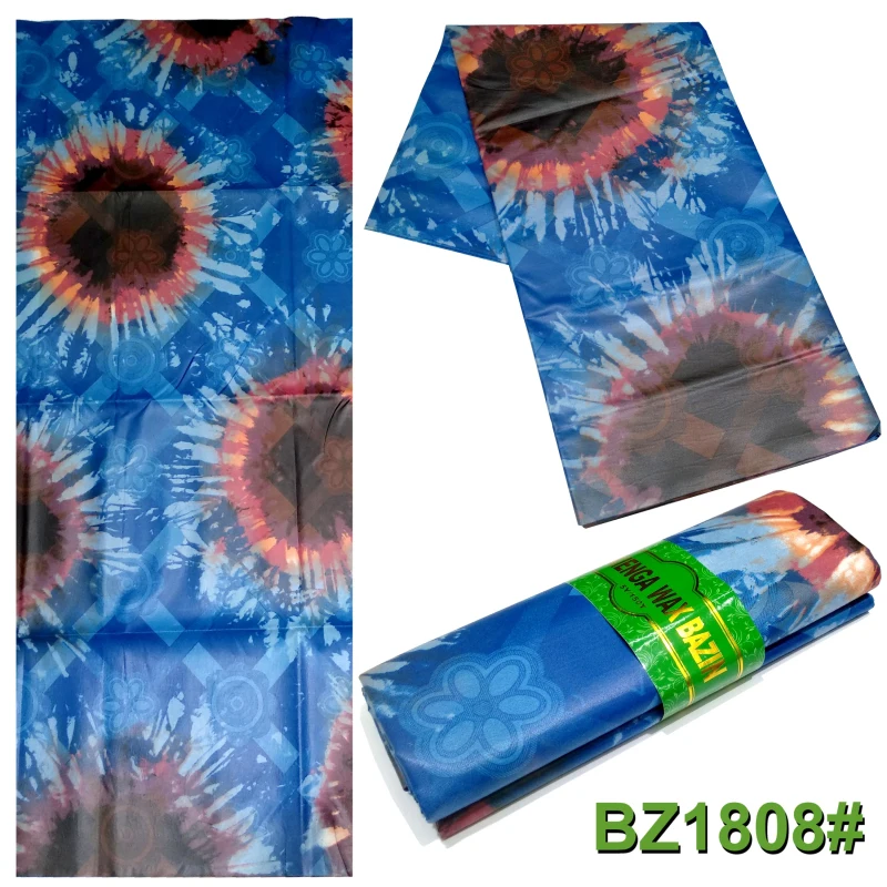 Африканская ткань bazin riche getzner guinea brocade Ткань bazin riche ткань Гана Воск Принт Ткань 6 ярдов/setLHW-1