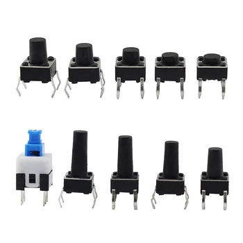 

180Pcs Electrical 10 Values Momentary Tactiles Mini Push Button Switch Supplies