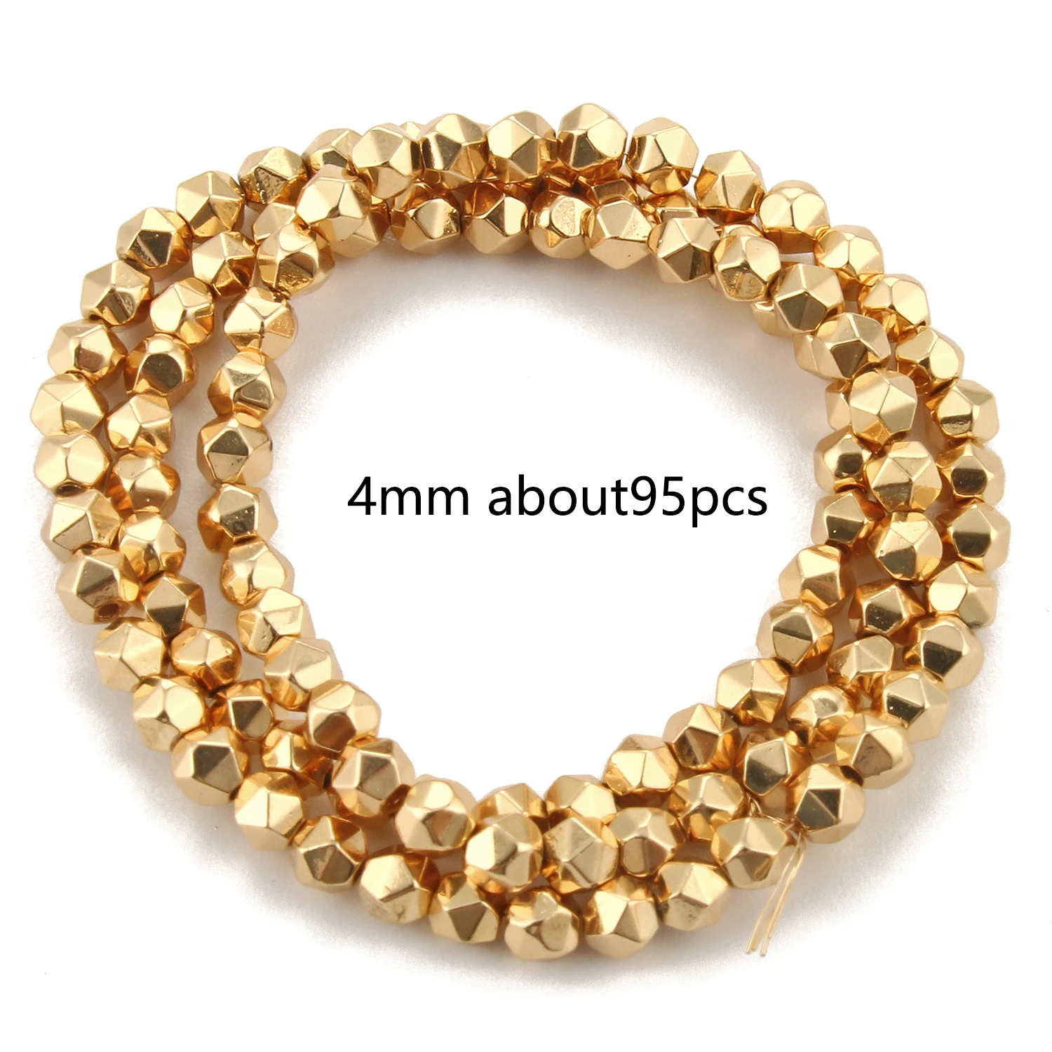 Gold Plated Hematite Gravel Spacer Beads
