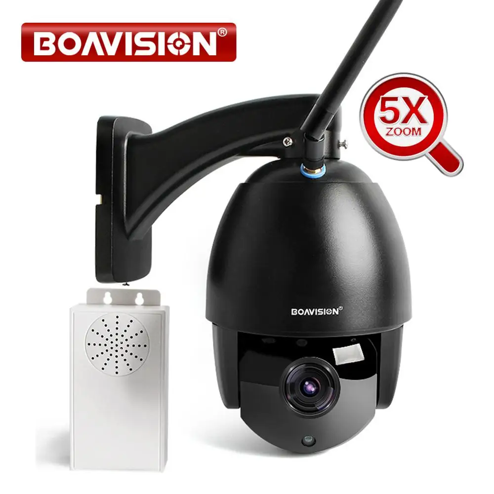 

5X Optical Zoom PTZ Dome IP Camera WIFI 1080P 2MP Outdoor Wireless Camera Night Vision 60m ONVIF Two Way Audio