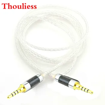 

Thouliess 3.5mm 4pin TRRS Balanced Male to 3.5mm TRRS Balanced Male Hi-End Audio Adapter 7N Silver Plated Cable